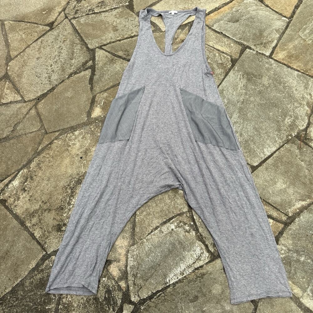 Rosevelt Harem Romper Womens 1X Gray Slouchy Jumpsuit Draper Minimal One Piece